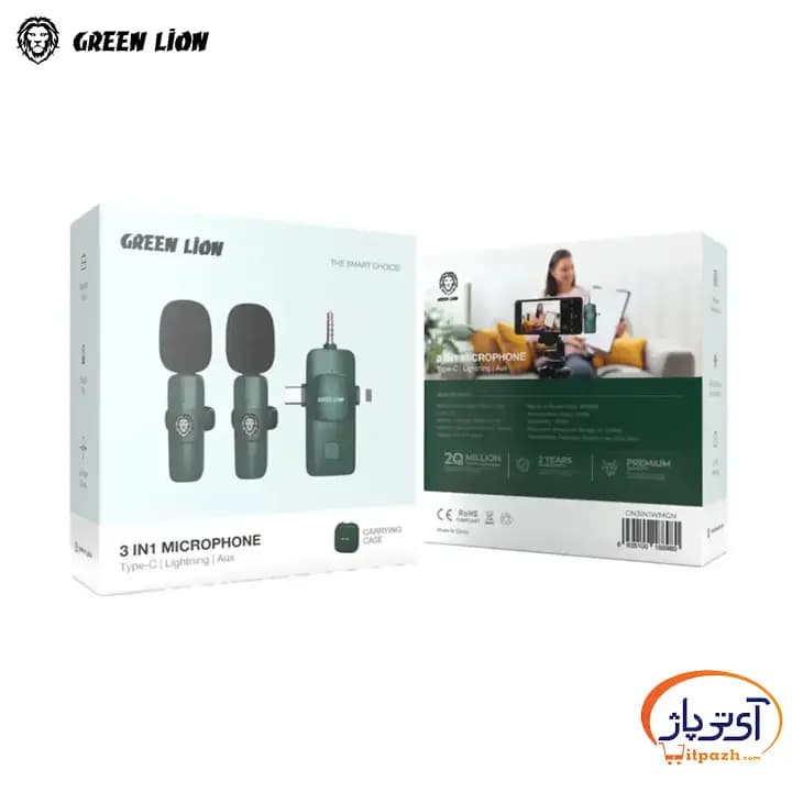 میکروفون بیسیم گرین لاین با گیرنده رابط 3گانه متصل — تصویر ۱۱