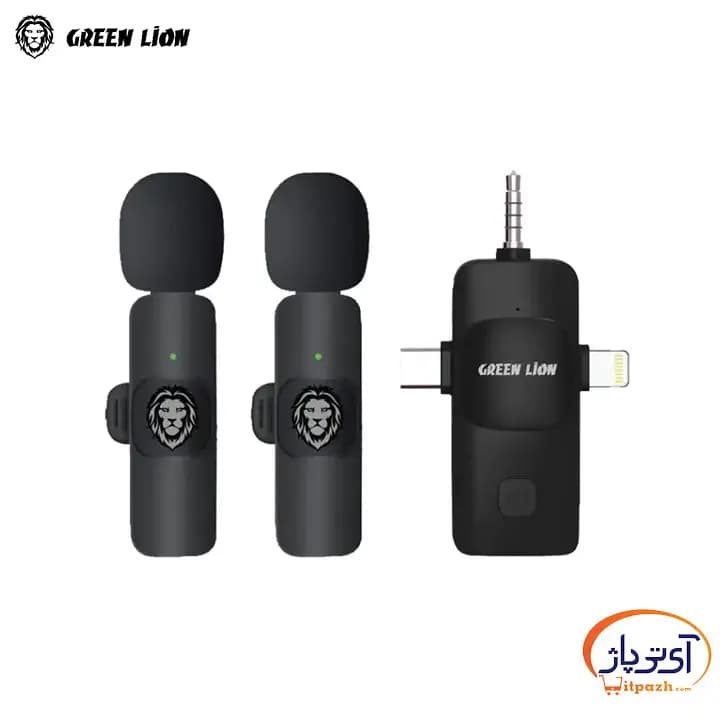 میکروفون بیسیم گرین لاین با گیرنده رابط 3گانه متصل