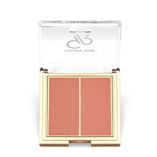 پالت رژ گونه پودری دوتایی گلدن رز Golden Rose مدل Iconic Duo رنگ Soft Pink شماره 04