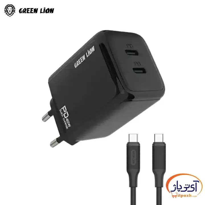 آداپتور دیواری گرین لاین دو پورت 40W PD همراه کابل Type-C — تصویر ۵