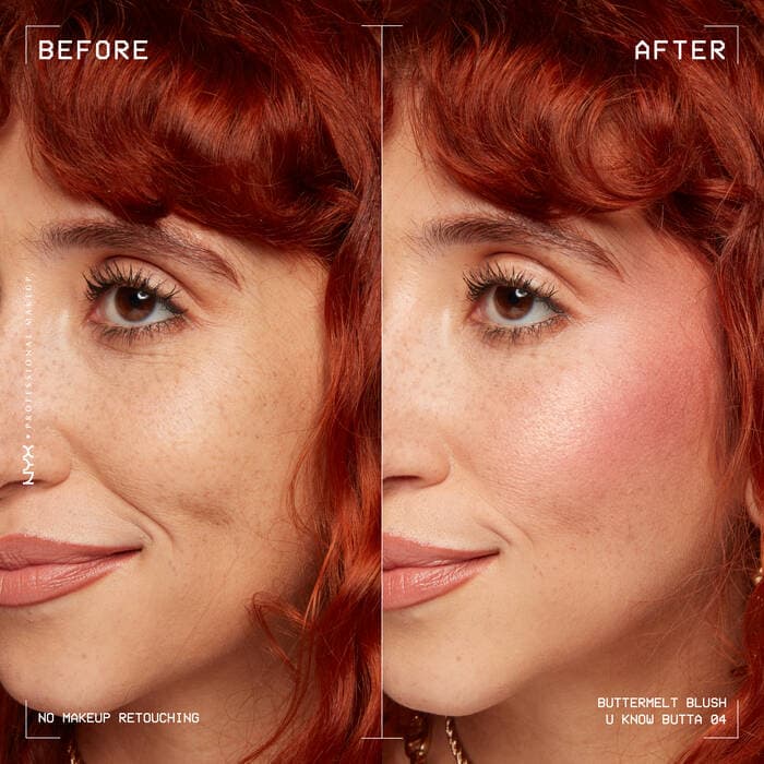 رژ گونه پودری نیکس NYX مدل Buttermelt Blushm رنگ U Know Butta شماره MBBL04 — تصویر ۴