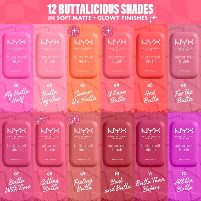 رژ گونه پودری نیکس NYX مدل Buttermelt Blushm رنگ U Know Butta شماره MBBL04 — تصویر ۶