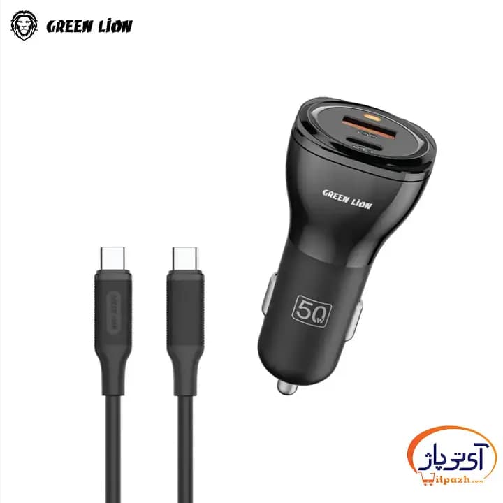 شارژر فندکی خودرو گرین لاین دو پورت 50W همراه کابل Type-C — تصویر ۷