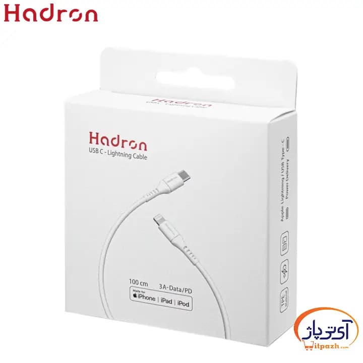 کابل هادرون لایتنینگ به Type C مدل C-L01 طول 1 متر — تصویر ۹