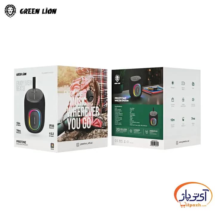 اسپیکر بلوتوثی گرین لاین Pristone — تصویر ۵