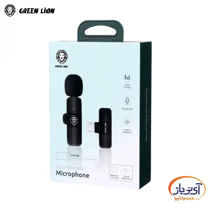 میکروفون بی سیم solo گرین لاین 3 شاخه 60 میلی آمپر — تصویر ۴