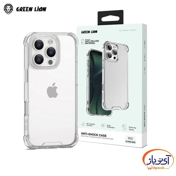 گارد شفاف گرین لاین Anti Shock Caser گوشی iPhone 16 — تصویر ۱۱