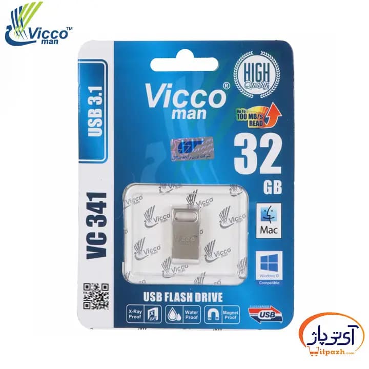 فلش مموری USB3.1 ویکومن 32 گیگابایت VC341 — تصویر ۳