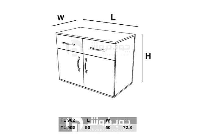 کمد کنار میز اداری مدل TL902 — تصویر ۱۱