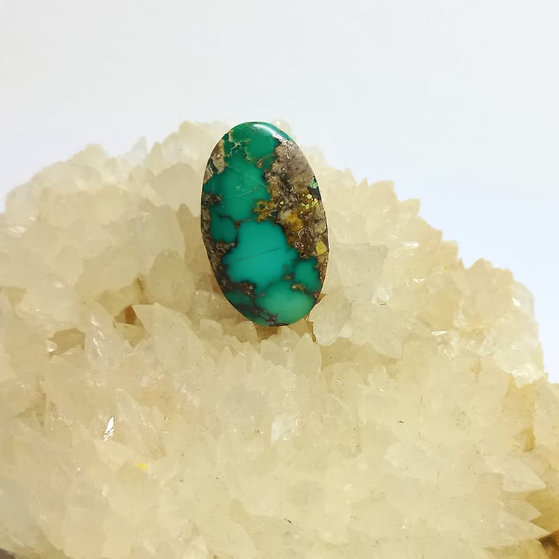 سنگ فیروزه رگه طلایی(کد 6053) — تصویر ۴