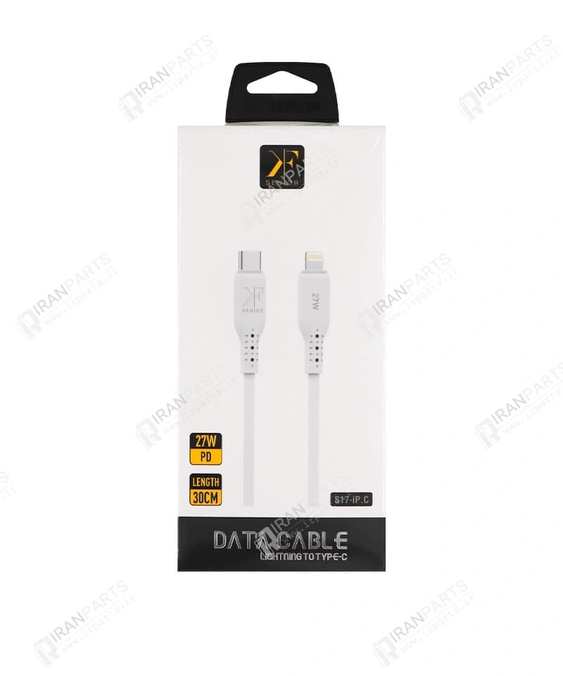 کابل شارژ پاوربانکی 0.3 متری تایپ سی به لایتنینگ مدل KF Senior S17-C.iP