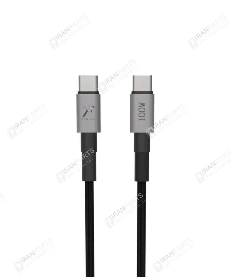 کابل شارژ 100w تایپ سی 1.2 متری کی اف مدل KF Senior S-12 — تصویر ۲