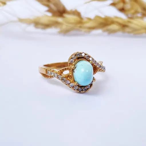 انگشتر فیروزه زنانه (کد 7796) — تصویر ۶