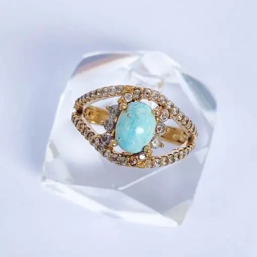 انگشتر فیروزه زنانه (کد 7797) — تصویر ۳