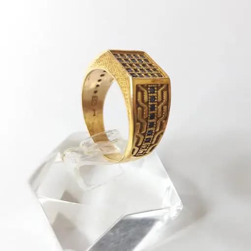 انگشتر طلا روس مردانه (کد 7840) — تصویر ۸