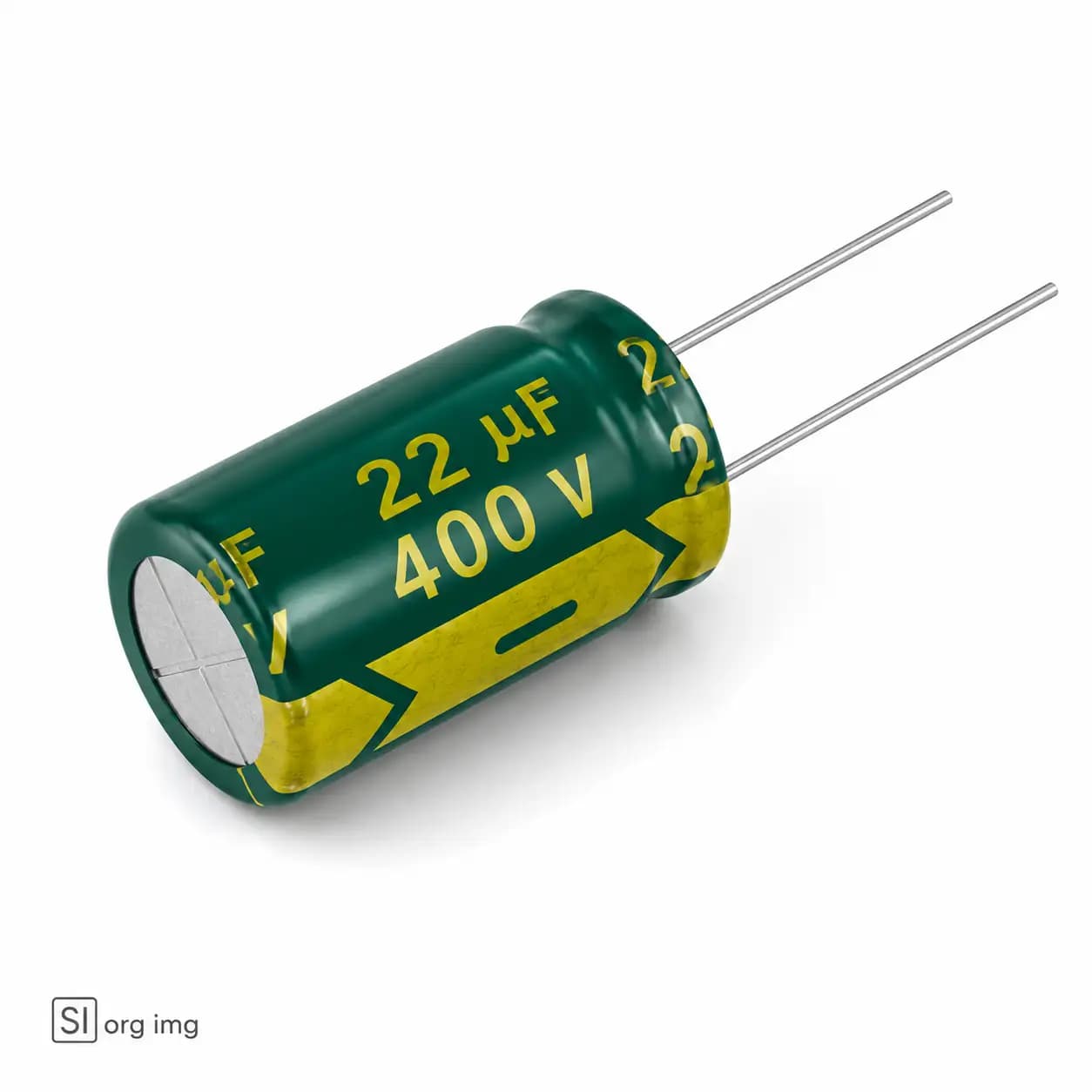 خازن 22 میکروفاراد 400 ولت جیکو سبز (LOW ESR) — تصویر ۵