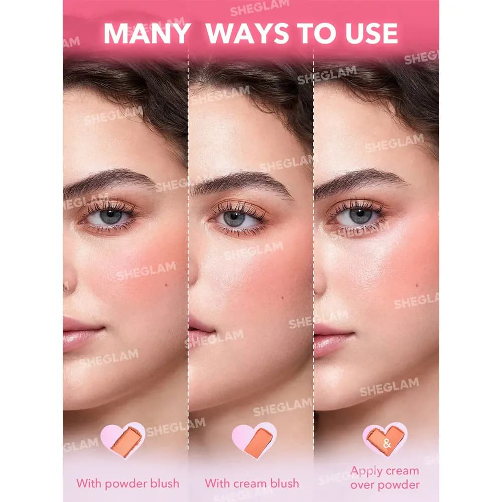رژگونه دوقلو کرمی پودری شیگلم مدل Cheek 2 Cheek — تصویر ۵