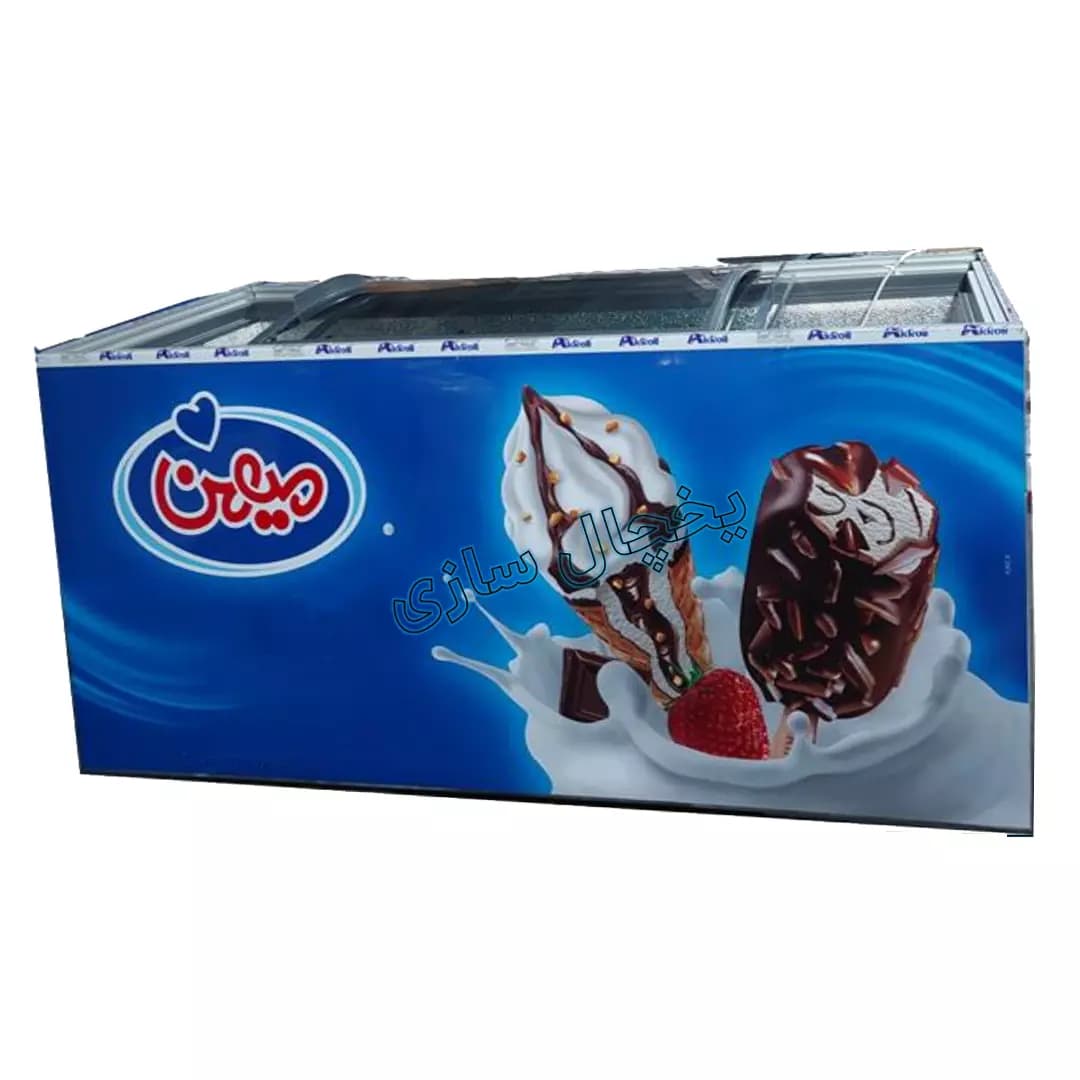 فریزر صندوقی درب شیشه ای 400 لیتری آیاز — تصویر ۲