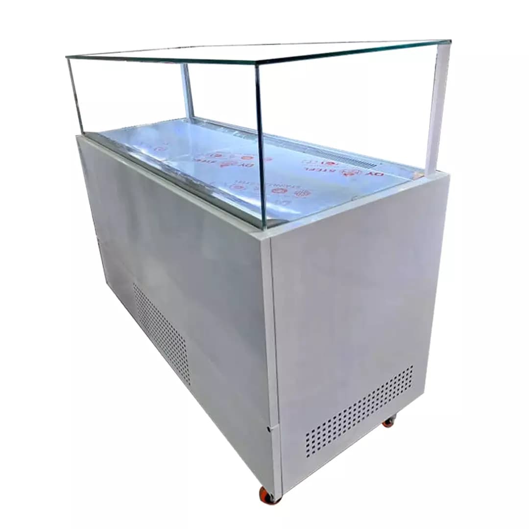 یخچال شو کیک طرح فرانسوی سفید 150 سانتی