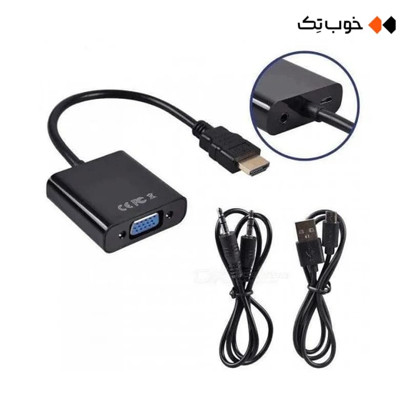 تبدیل HDMI به VGA با صدا و پاور — تصویر ۹