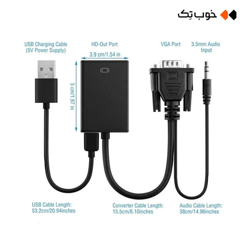 تبدیل VGA به HDMI پک سبز — تصویر ۹