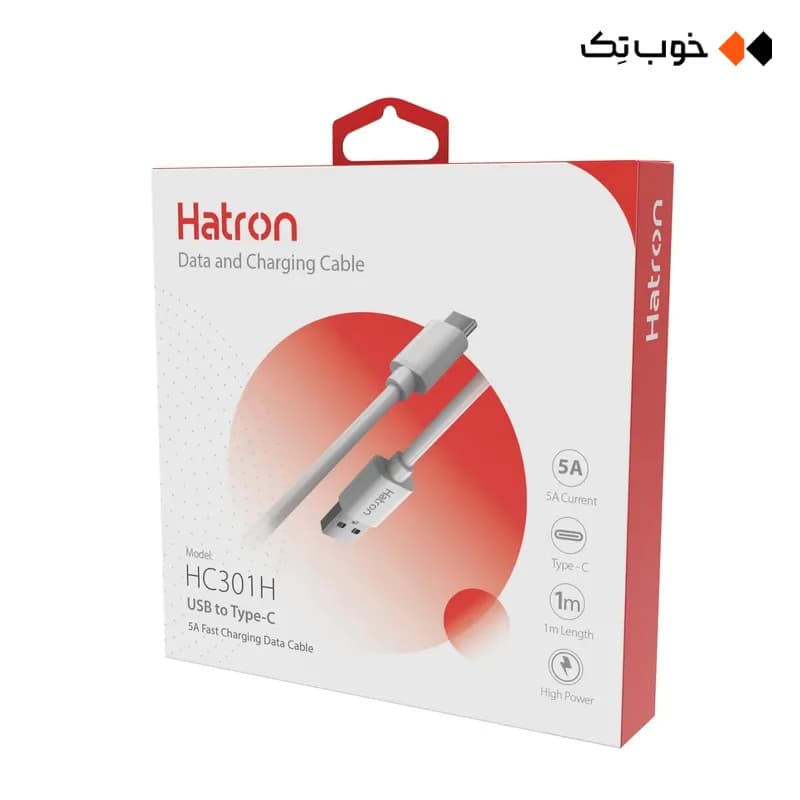 کابل شارژ USB به Type-C هترون مدل HC301H — تصویر ۴