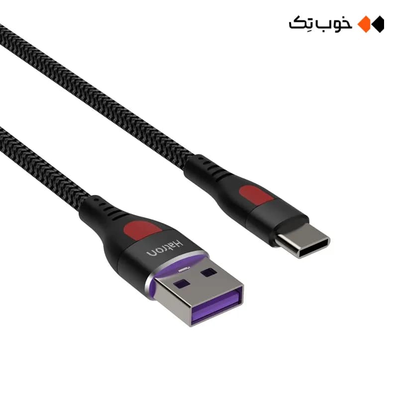 کابل شارژ USB به Type-C هترون مدل HC303HB — تصویر ۳