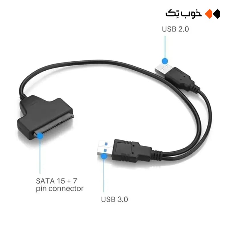 تبدیل USB3 به SATA با برق کمکی مدل RXD-339U3 — تصویر ۵