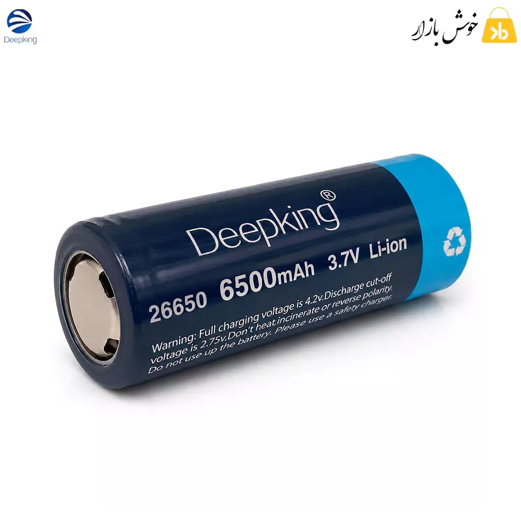باتری لیتیوم‌یون شارژی 26650 دیپ کینگ (Deepking) 3.7 ولت 6500mAh