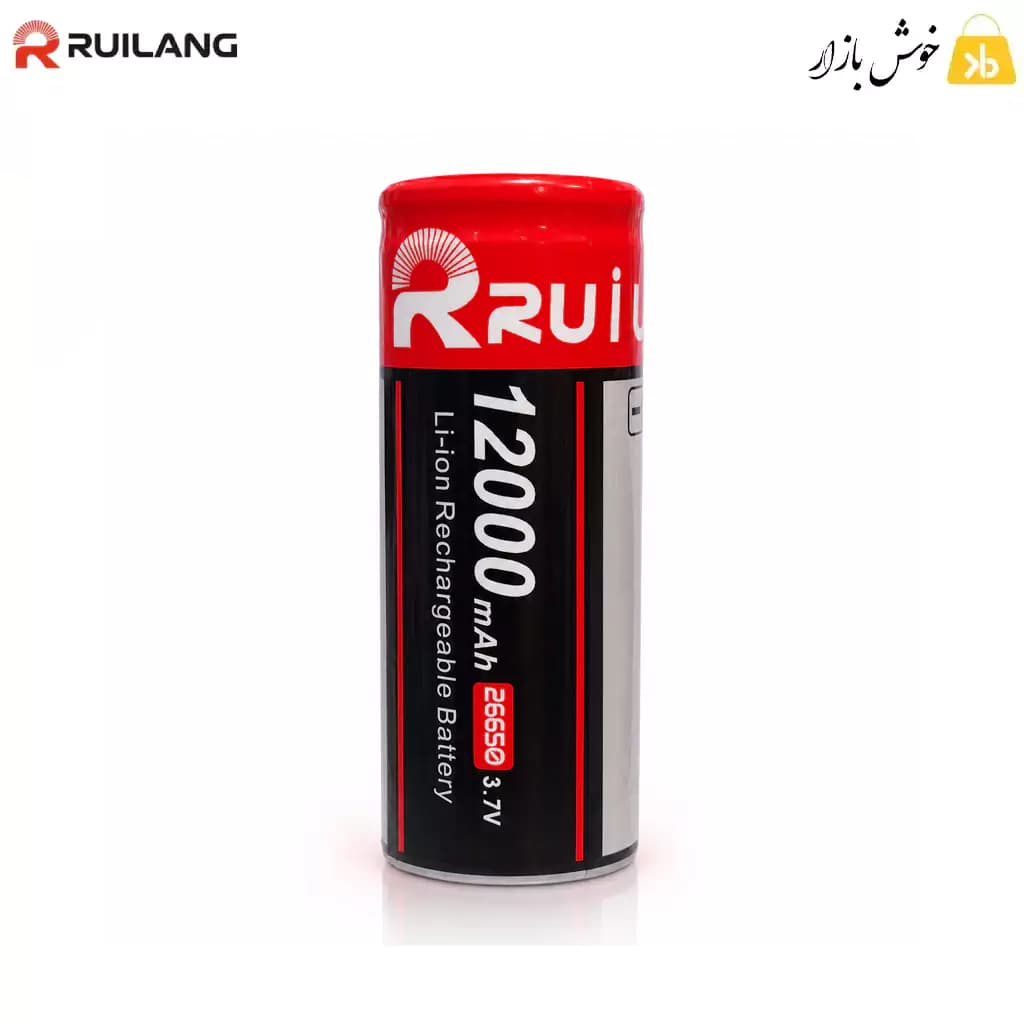 باتری لیتیوم یون شارژی 26650 رویلانگ (RUILANG) 3.7 ولت 12000 میلی‌آمپر — تصویر ۸