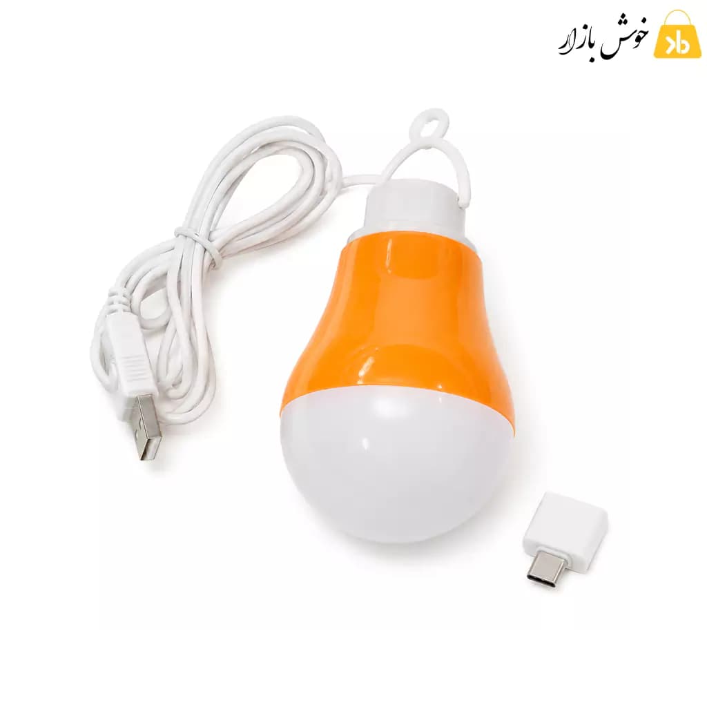 لامپ پاوربانکی با کابل 1 متر و مبدل OTG تایپ C — تصویر ۱۰