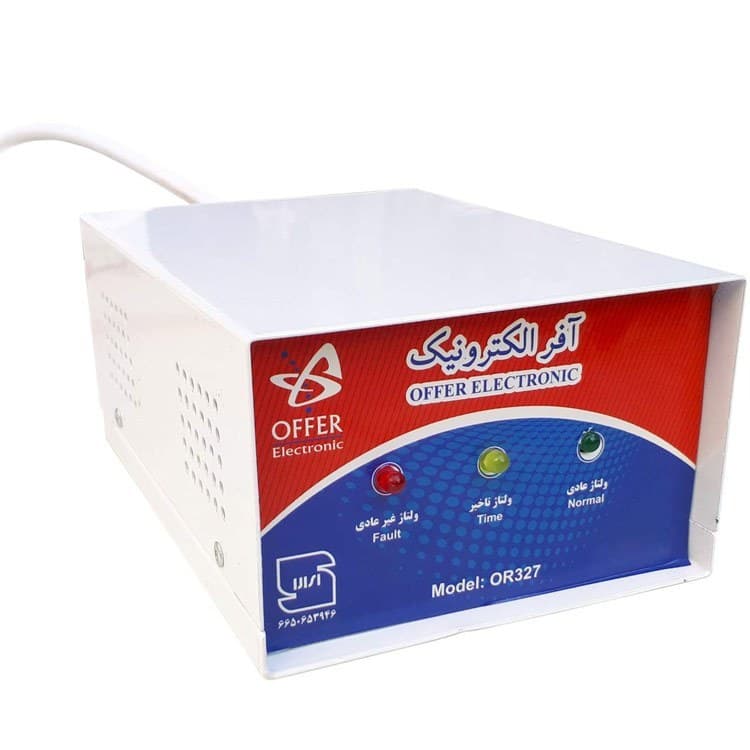 محافظ برق فلزی 2 خانه ارت دار آفر الکترونیک OR327 — تصویر ۲