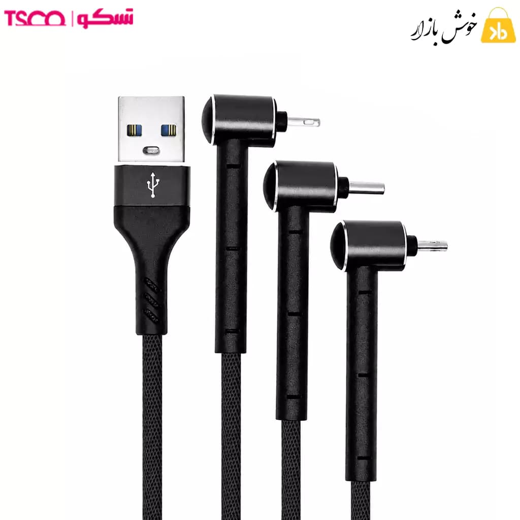 کابل شارژ سه کاره تسکو مدل TCA 100 طول 1.2 متر — تصویر ۹