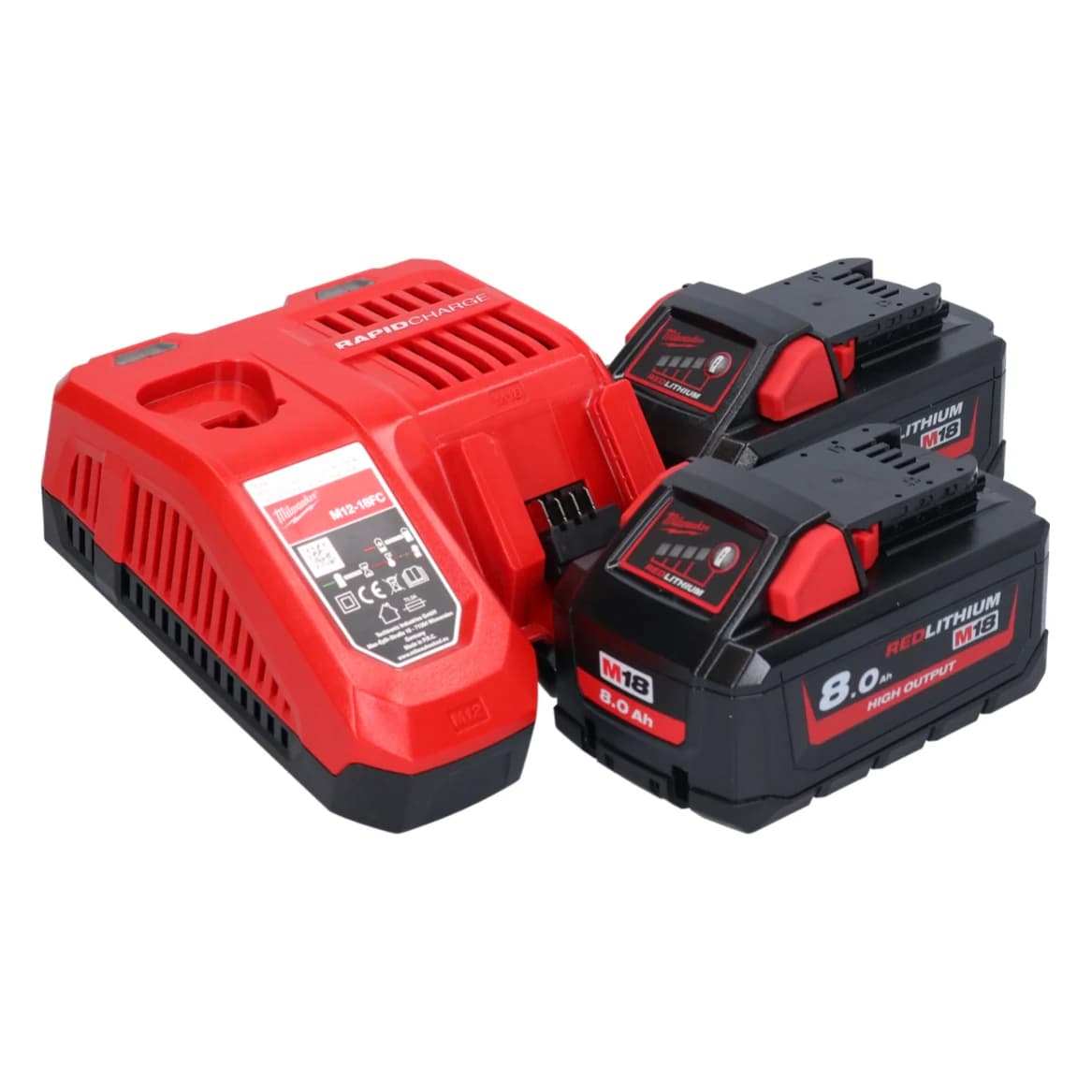 کیت باتری و شارژر 8 آمپر 18 ولت میلواکی مدل M18HNRG-802 — تصویر ۳
