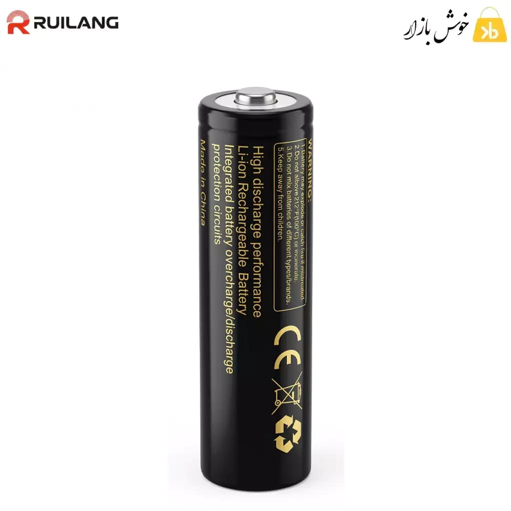 باتری لیتیوم یون شارژی 18650 رویلانگ (RUILANG) 3.7 ولت 3800 میلی‌آمپر — تصویر ۳