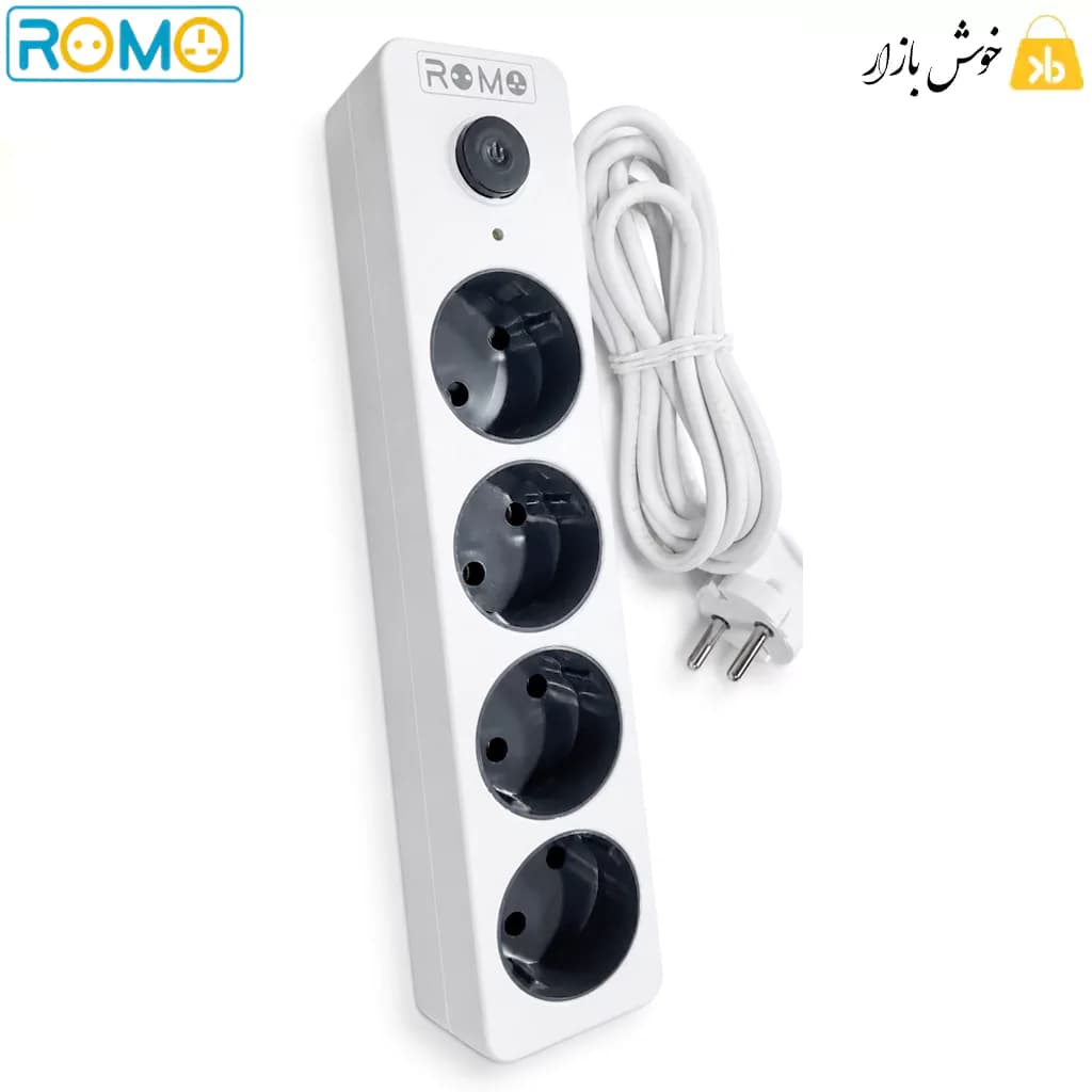 چندراهی برق 4 خانه رومو (Romo) با کابل 2.5 متری — تصویر ۹