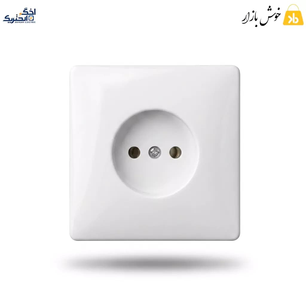 پریز توکار بدون ارت اخگر الکتریک مدل نسیم