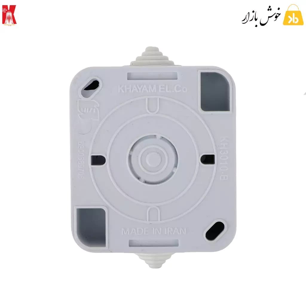 کلید تک پل بارانی روکار خیام الکتریک — تصویر ۳