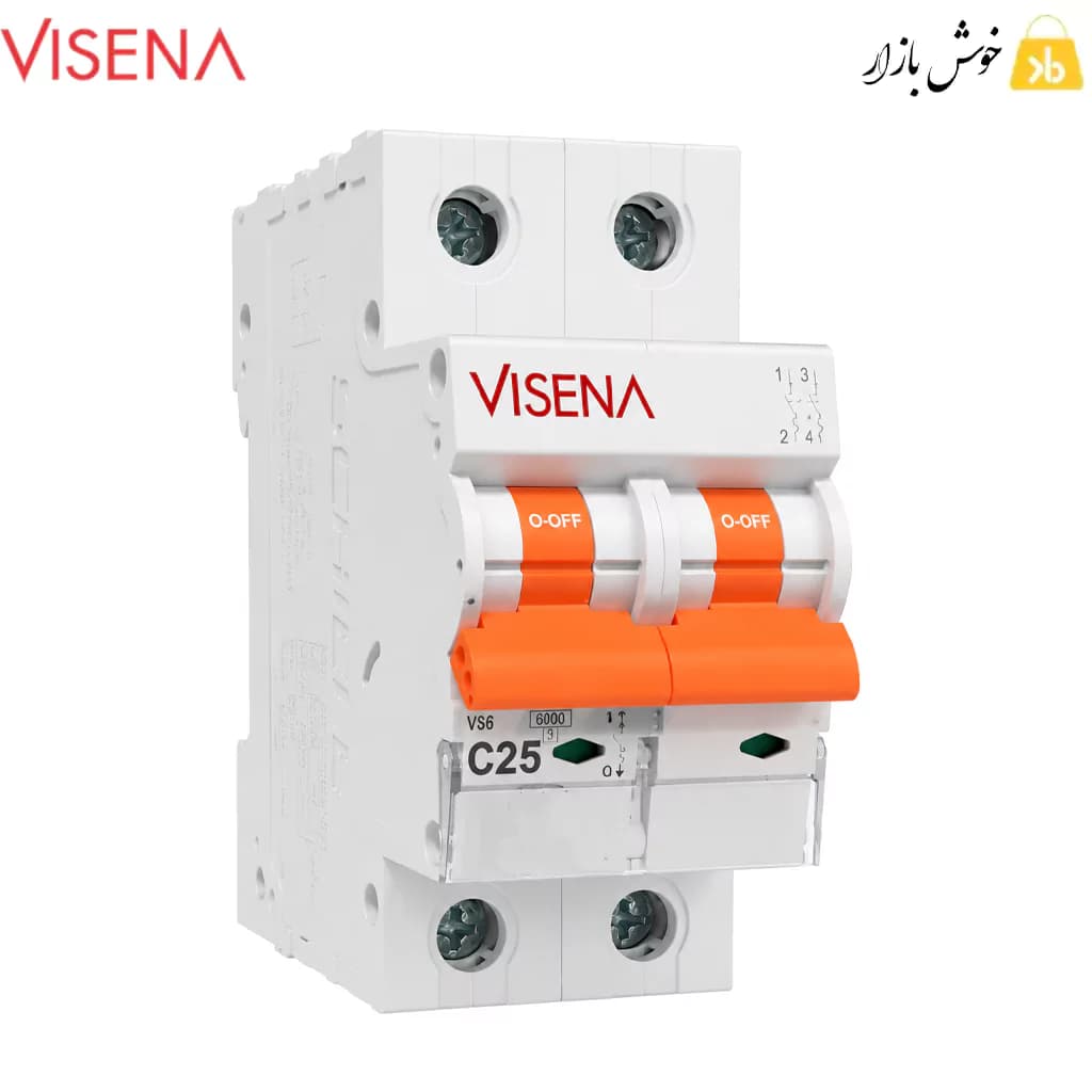 فیوز مینیاتوری 25 آمپر دوپل ویسنا (VISENA) تک فاز تیپ C — تصویر ۸