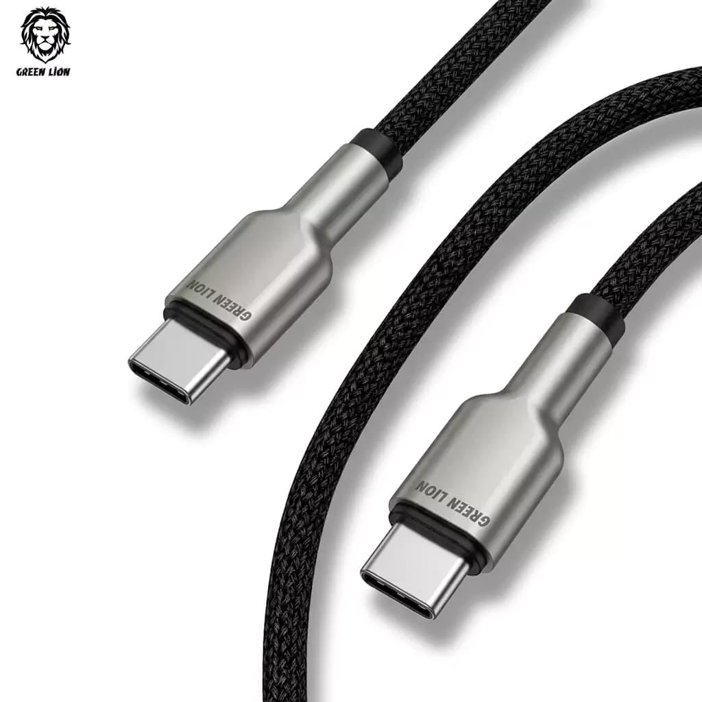 کابل شارژ و انتقال داده فست گرین لاین (Green Lion) مدل Braided طول 1 متر (USB-C به USB-C) — تصویر ۸