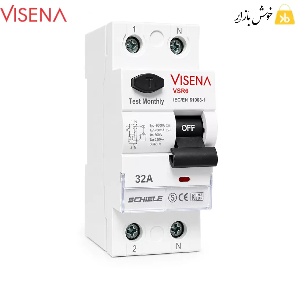 کلید محافظ جان ویسنا (VISENA) 32 آمپر (2 پل) — تصویر ۳