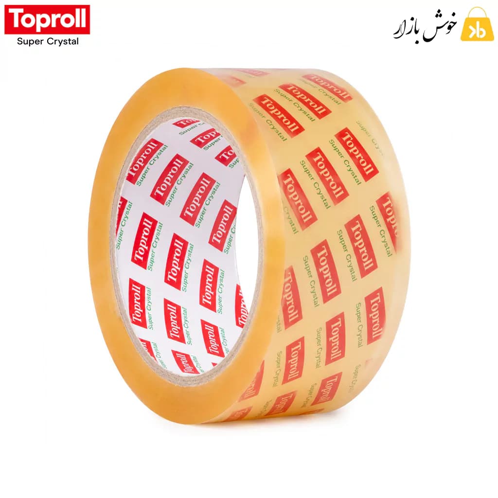 نوار چسب 5 سانتی تاپ رول (Toproll) مدل کریستال 90 یارد – سری قرمز — تصویر ۲