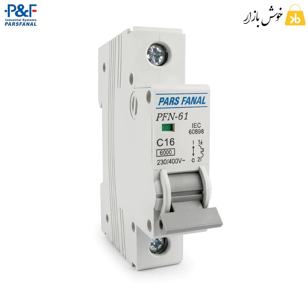 فیوز مینیاتوری ۱۶ آمپر تک پل پارس فانال تیپ C مدل PFN-61 — تصویر ۶
