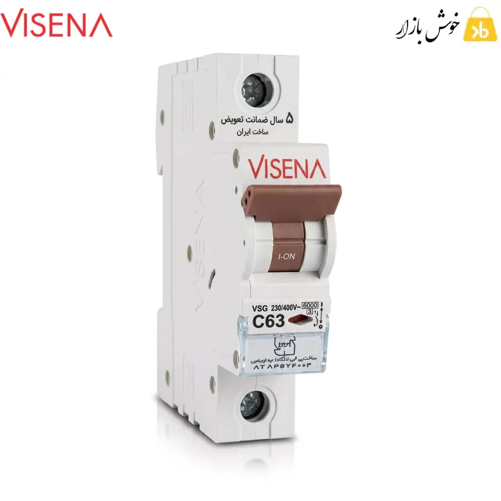فیوز مینیاتوری 63 آمپر ویسنا (VISENA) تک فاز تیپ C — تصویر ۶