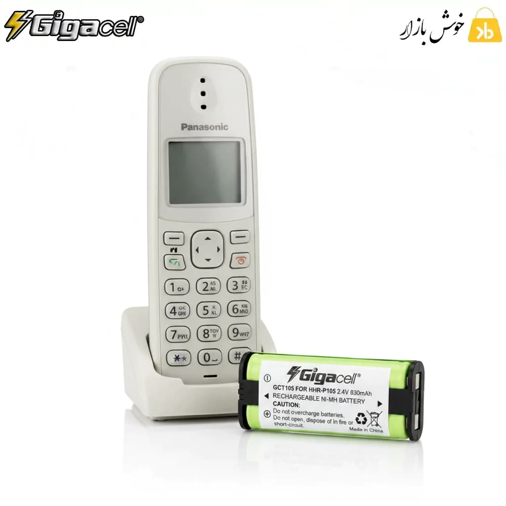 باتری تلفن بی‌سیم گیگاسل مدل GCT105 (معادل HHR-P105) — تصویر ۱۱