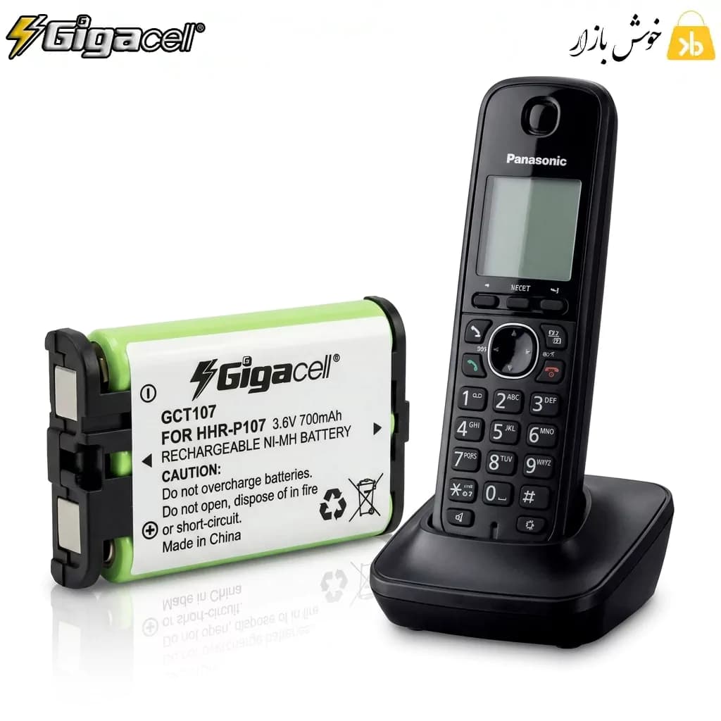 باتری تلفن بی‌سیم گیگاسل مدل GCT107 (معادل HHR-P107) — تصویر ۱۲