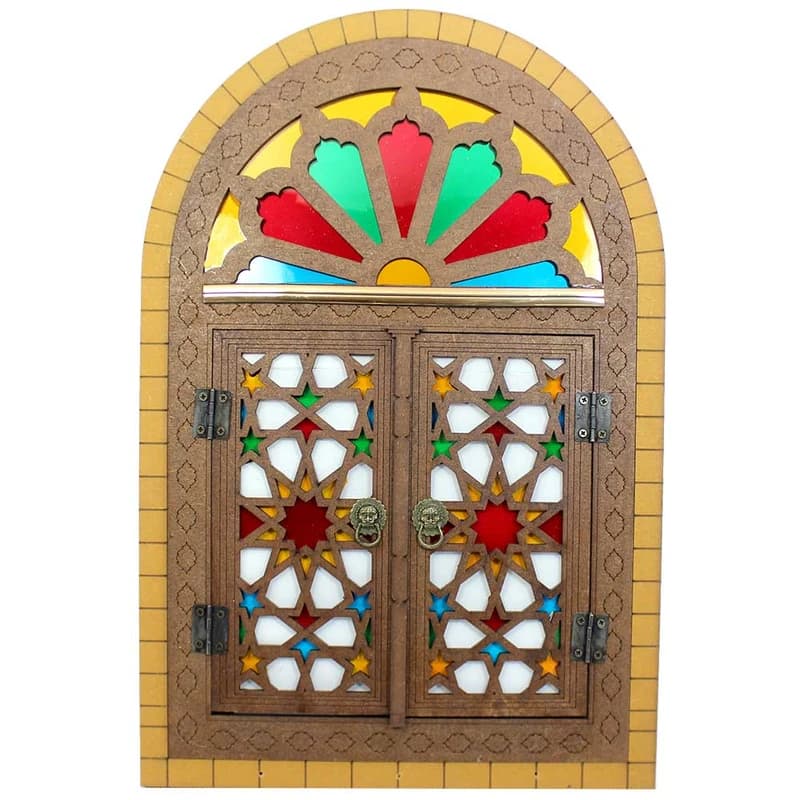 آینه و جاکلیدی مدل پنجره سنتی بزرگ — تصویر ۶