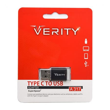 مبدل Type-C به USB-A وریتی مدل A-317