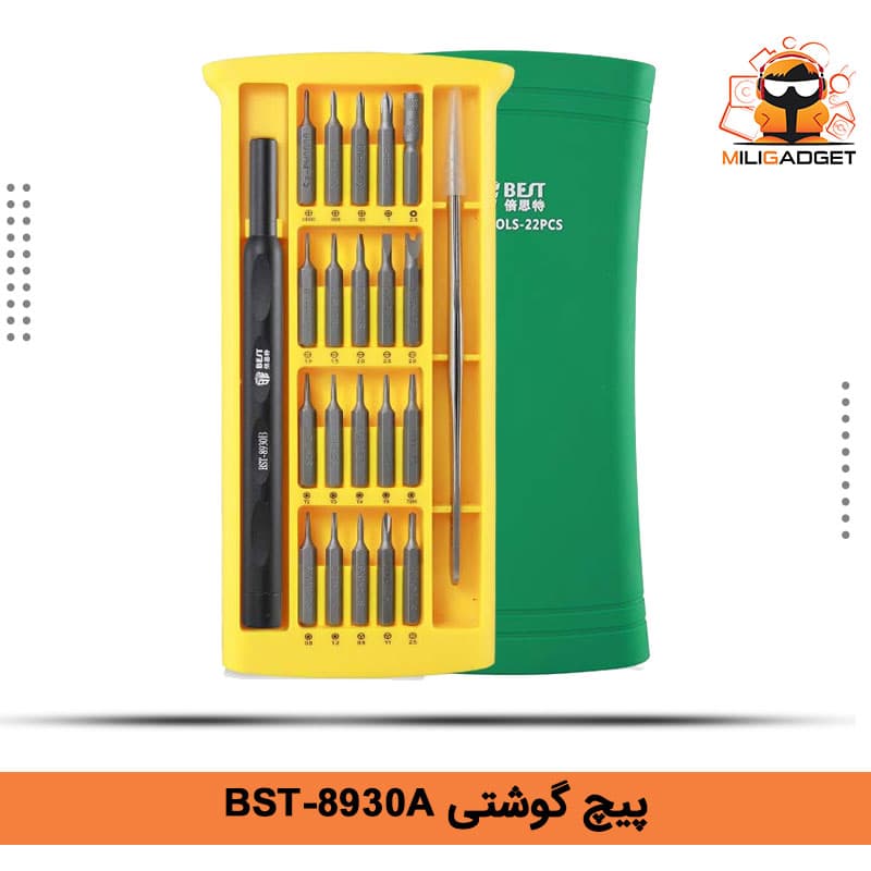 پیچ‌ گوشتی 22 سری مدل BST-8930A قاب مشکی