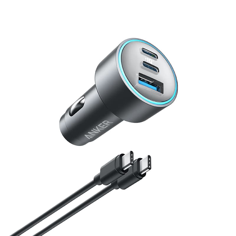 شارژر فندکی انکر Anker 535 Car Charger مدل B2731 سه پورت 67 وات همراه با کابل